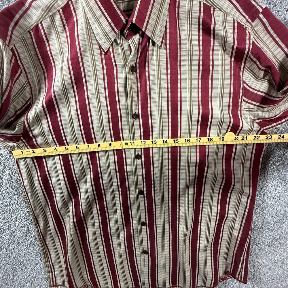 Vintage Tommy Bahama Silk Cotton Striped Button Up Shirt Men's Large L LS - Picture 8 of 14